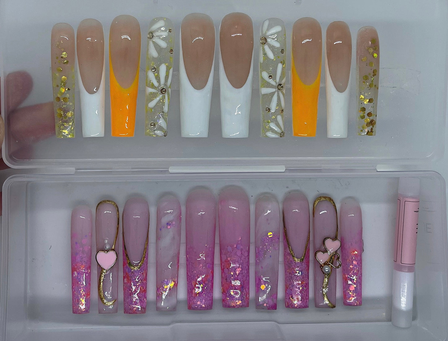 Spring French & Pink Glitter Bundle Deal