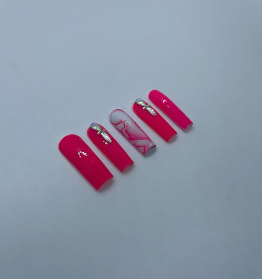 Hot Pink X Marble